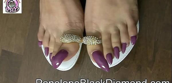 Penelope Black Diamond - Footjob sperm on my toes claws Preview